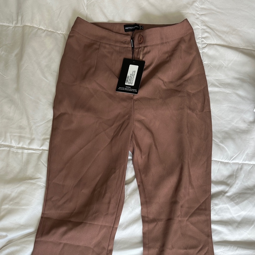 Pretty little thing mauve boot cut flowy pants small/4